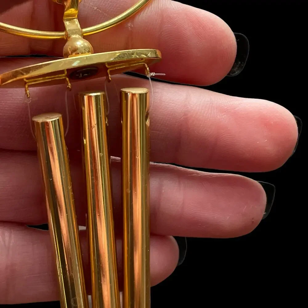 Butterfly Wind Chime Ornament Swarovski Crystal 24k Gold Plated? READ